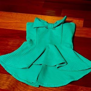 Peplum tube top